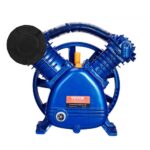 Cabezal de Bomba de Compresor de Aire, 5,5 HP 5,75 CFM a 90 PSI, Lubricado con Aceite de Cilindro Doble, Hierro Fundido Tipo V de Doble Etapa con Presión Máxima de 185 PSI, 425 x 300 x 420 mm