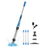 Aspiradora de Piscina Recargable, Aspiradora de Mano Inalámbrica de 8,5 GPM para Jacuzzi con Poste de Extensión, para Limpieza Profunda y Succión Potente, para Piscinas Elevadas o Enterradas