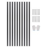 10 PCS Borde de Metal para Jardín de 1524 x 43 x 1,6 mm, Cerca de Borde de Jardín Flexible de Aleación de Aluminio Resistente a la Oxidación para Parterres de Flores y Caminos de Jardín, Negro