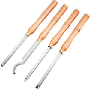 Herramientas de Torneado de Madera para Torno de Carburo, 4 pcs Reemplazables, Formones para Madera, Herramientas de Torno de Carburo, Herramientas de Torno para Aficionados a la Artesanía