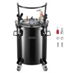 Tanque de Presión para Pintura en Aerosol, 30 L, con 2 Conectores UE/AU para Estudios Creativos y Aficionados al Bricolaje, con Acoplamientos Rápidos y 4 Ruedas, 390 x 340 x 630 mm, Negro