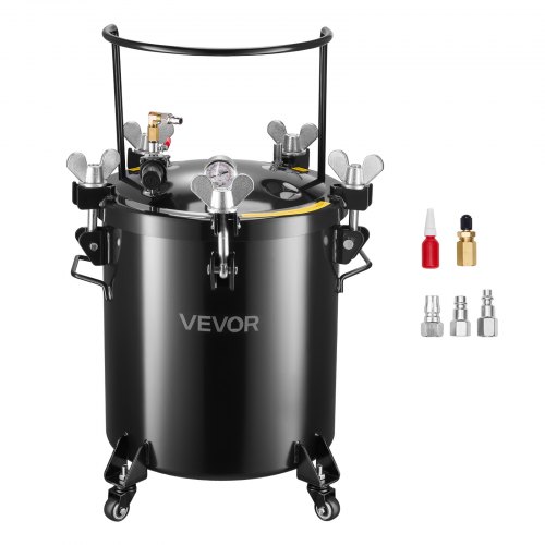 Tanque de Presión para Pintura en Aerosol, 40 L, con 3 Conectores Rápidos UE/AU/EE. UU. para Aficionados al Bricolaje o Artistas de Estudio, 4 Ruedas, hasta 0,55 MPa, 450 x 450 x 740 mm