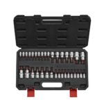34 PCS Juego de Vasos con Punta Torx, Estrella Sólida y a Prueba de Manipulaciones T6 T70, Acero de Aleación S2 y Acero Cr V, con Impulsores de 1/4", 3/8" y 1/2", Estuche de Almacenamiento