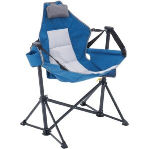 Silla Reclinable para Acampar Capacidad de Carga de 136 kg Silla Plegable con Portavasos Bolsa de Almacenamiento Reposacabezas y Respaldo Ajustable para Acampar, Actividades al Aire Libre
