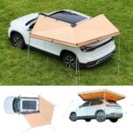 Toldo Lateral de 270 Grados, 4,9 m², Impermeable con Protección UV50+, Incluye Bolsa de Transporte, para Todo Tipo de Clima, para Acampar en SUV, Furgonetas, Camiones, 3,19 x 3,07 x 2,10 m