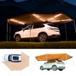 Toldo de 270 Grados con Luces LED Integradas, para Vehículo de 10,9 m², Impermeable con Protección UV50+, para Todo Tipo de Clima, Ideal para Acampar en Camionetas SUV, 5,70 x 3,87 x 2,10 m