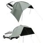Toldo para Coche 3x2,1 m Toldo Lateral para Coche PU2000mm UV50+ Resistente al Sol/Agua/Viento con Bolsa de Almacenamiento Toldo Lateral/Trasero para Camiones, SUV, Furgonetas, Autocaravanas