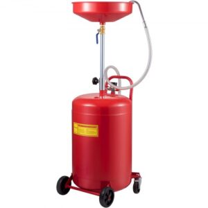 Tanque de Drenaje de Aceite Usado 80 L Contenedor de Drenaje de Aceite portátil Drenaje Suave de Transferencia de Combustible Altura de Embudo Ajustable con Rueda para fácil extracción de Aceite