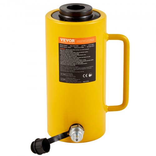 Gato Hidraulico 30 T, Gato Hidraulico para Coche Carrera de Ariete 100 mm, Gato Hidraulico Carretilla de Altura 220 + 12 mm, Gato Hidráulico Chapista 14,5 kg