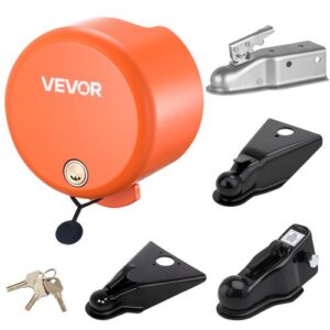 Candado de Enganche de Remolque Multi-Medidas 47,5–58,6 mm – 4 Llaves Antipalanca para RV y Barcos