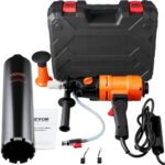 Taladro de Diamante Diámetro de 8 10,2 cm Taladro de Mano para Hormigón Profundidad de 400mm Broca Diamantada 1500W 1100/2400 rpm con Extractor de Núcleos y Nivel Construcción de Hormigón Armado
