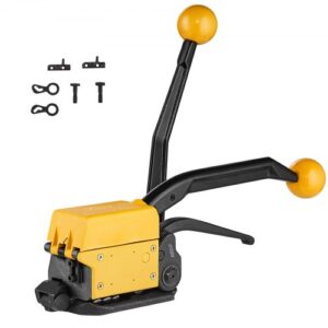 Herramienta de Flejado de Acero para 1/2"-3/4" de ancho, 3 en 1 (Tensor, Engarzadora, Cortador) Máquina Flejadora de Embalaje de Correa Manual Máquina de Flejado para Correa de Acero Inoxidable