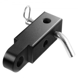Receptor de enganche de grillete, se adapta a receptores de 2 pulgadas, resistencia a la rotura de 52900 libras, accesorios de remolque resistentes con pasador de bloqueo de enganche de remolque para camiones, jeeps, recuperación de vehículos todoterreno, aleación de aluminio