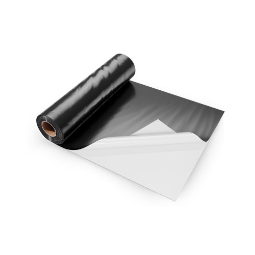 Rollo de Láminas de Plástico 10 mil 3,05 x 30,48 m Barrera de Vapor para Espacios de Acceso Lámina de Polietileno Resistente para Jardín Suministros de Plástico Agrícola, Blanco y Negro