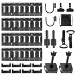 Kit Compacto de 4 Rieles E-Track 0,4 m con Accesorios Completos – Gancho, Portaherramientas y Más
