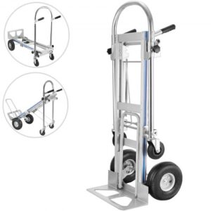 3 en 1 Carretilla de mano Plegable 350 kg, Carro con Ruedas, Carro de Transporte Apilable Manipulación Manual de Servicio Pesado, Fácil de Operar
