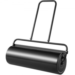 Rodillo para Césped de 17 galones/64 L Rodillo para Jardín Relleno de Arena/Agua Rodillo para Césped de Acero Fácil Giro Mango Ergonómico en Forma de U para Césped, Jardín, Granja, Parque