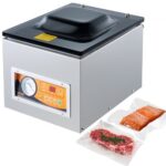 Sellador al Vacío de Cámara 260 W Máquina de Envasado al Vacío de Acero inoxidable Tamaño Compacto de 260 mm para Cocina del Hogar Para Uso Comercial Para Alimentos Húmedos, Carnes y Adobos
