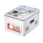 Sellador al Vacío 180W de Potencia de Motor y 260W de Sellado Máquina de Envasado a Vacío Acero Inoxidable Máquina Selladora de Cámara 33x25cm de Máx. Tamaño de Sellado, Hogar, Supermercado