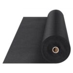 Tela Geotextil No Tejido 1x50 m Tejido Antimalezas 150 g/m² Tejido Permeable Resistente al Desgarro Uso Intensivo para Sistemas de Drenaje, Paisajismo, Cobertura del Suelo, Negro