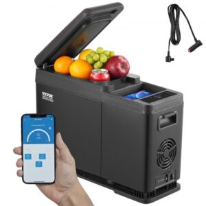 Nevera de Compresión Portátil VEVOR 8L con Reposabrazos 12/24V y 100-240V -20°C a 20°C para Coche, Camión y Camping