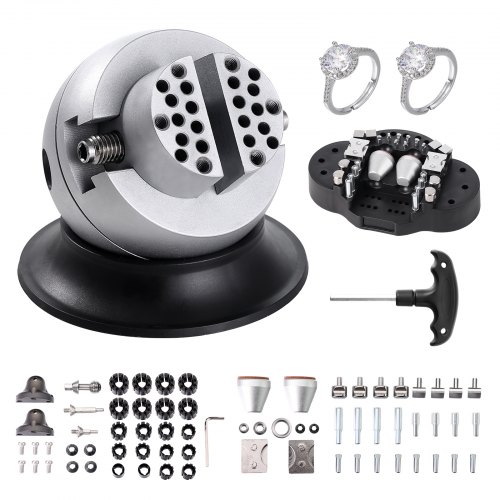 Tornillo de Banco de Bolas para Grabador 78 mm, Base Giratoria de 360° Tornillo de Banco, Mandíbula Ajustable con 70 Accesorios, Herramienta de Ajuste de Grabado para Joyería de Precisión