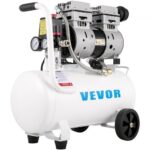 Compresor de Aire Ultra Silencioso 25 L Ultra Quiet Air Compressor 750 W Compresor de Aire Silencioso de Tanque Compresor Ultra Silencioso para Reparaciones en el Hogar, Con Accesorios Completos