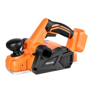 Cepilladora Inalámbrica, Ancho de Corte de 82 mm, 15 000 RPM, Cepilladora Eléctrica para Madera con Motor sin Escobillas, Profundidad de Corte Ajustable para Carpintería, 290 x 170 x 175 mm