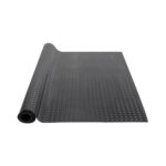 Alfombrilla para Suelo de Garaje 1236x2465 mm Rollo SBR Suelo de Goma Patrón 3D Grosor 3 mm Impermeable Fácil de Limpiar para Proteger el Suelo Debajo del Coche, Garaje, Gimnasio, Negro