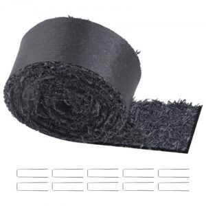 1 PCS Mantillo de Caucho para Paisajismo, Estera de Mantillo de Caucho Reciclado de 3 x 0,11 m, Camino de Caucho Permanente para Plantas, Verduras y Barrera de Jardín de Flores, Negro