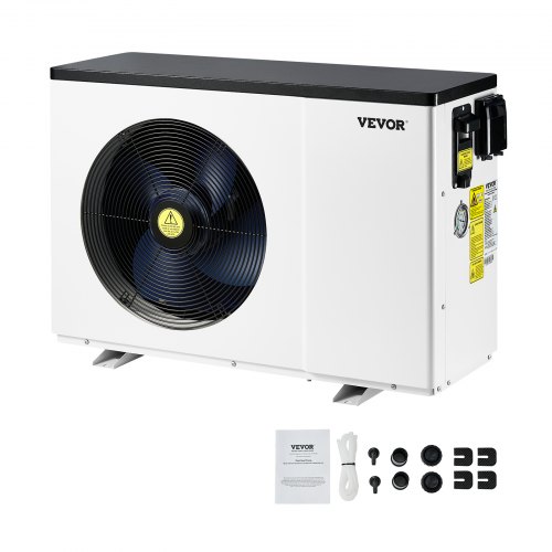 Bomba de Calor Eléctrica para Piscina, 2,51-11,38 kW, Calentadores de Piscina de Frecuencia Variable que Ahorran Energía para Piscinas Elevadas 25-50 m³, CA 220-240 V 50 Hz, 905 x 360 x 620 mm