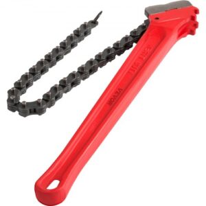 Llave para Tubos de Cadena de 760 mm Llave de Garra Para Tubos de 110-185 mm Llave Para Tubos de Plomería de Acero Resistente oara Grifo de Fregadero, Inodoro, Escurridor, Baño, Cocina