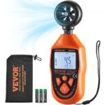 Anemómetro Portátil para Medir Velocidad del Viento Temperatura del Viento -10~45°C Sensación Térmica del Viento Anemómetro Digital con Pantalla LED para Navegar, Surfear, Volar con Drones, HVAC