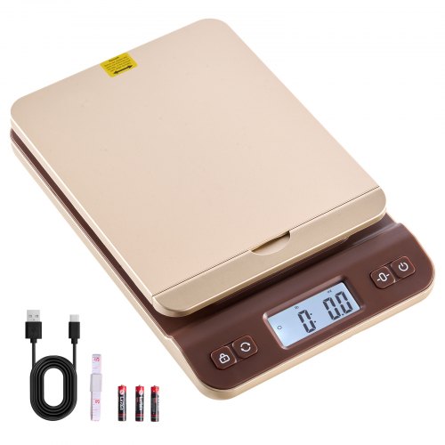 Báscula Postal Digital Portátil de 40 kg, Alta Precisión de 2 g, ABS, con Función de Retención de Tara, Apagado Automático, Calibración, Soporte Plegable, para Envíos de Cartas y Paquetes