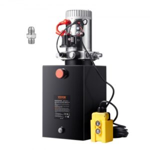 Bomba Hidráulica DC 12 V 11 L Unidad Hidráulica de Acción Única Flujo de Aceite 3,44 L/min Presión Máxima de Descarga 22 MPa para Volquete, Plataforma Elevadora, Remolque, Elevación y Descarga
