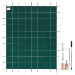 Cubierta de Seguridad para Piscina Tamaño de Cubierta 5,5 x 9,8 m Cobertor para Piscina Rectangular Tamaño de Piscina 4,9 x 9 m Lona de Piscina para Piscinas Enterradas de Hogar Jardín Hotel