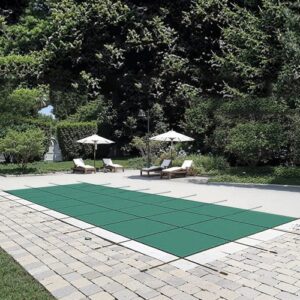 Cubierta de Seguridad para Piscina Tamaño de Cubierta 5,5 x 12,8 m, Cobertor de Piscina Tamaño de Piscina 4,9 x 12,2 m, Lona de Piscina, para Todo Tipo de Piscinas como Hogar, Jardín, Hotel