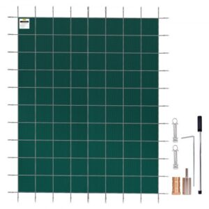 Cubierta de Seguridad para Piscina Tamaño de Cubierta 6,7 x 12,8 m Cobertor para Piscina Rectangular Tamaño de Piscina 6,1 x 12,2 m Lona de Piscina para Piscinas Enterradas de Hogar Jardín Hotel