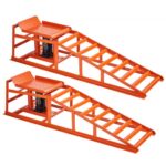 Rampas Hidráulicas para Automóviles, 2 Piezas, Altura de Elevación 27-36 cm, para Automóviles para Mantenimiento de Garaje, Cambio de Aceite y Reparación de Camiones, Capacidad de Carga 1 T
