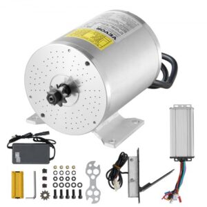 Kit de Motor Eléctrico sin Escobillas, Motor Eléctrico CC de 1800 W, 48 ​​V 4500 RPM, con Controlador de Velocidad Mejorado y Pedal Acelerador, para Bicicleta Eléctrica, 134 x 107 x 112 mm
