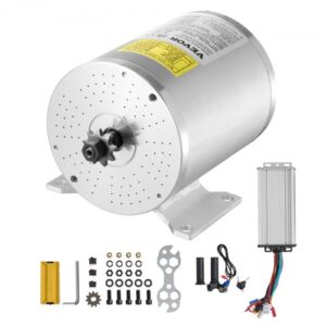 Kit de Motor Eléctrico sin Escobillas de CC 2000 W: Motor de 48 V y 4300 RPM con Controlador de Velocidad Mejorado y Kit de Empuñadura del Acelerador para Bicicletas Eléctricas, Motocicletas