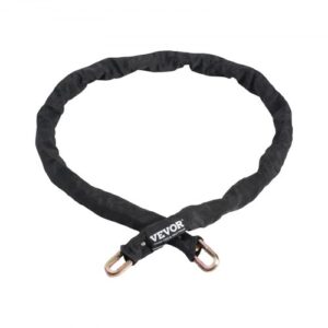 Candado de Cadena de Seguridad para Bicicleta de φ9,5 x 1800 mm, Candado de Acero Resistente y Antirrobo de Seguridad para Bicicletas, Motocicletas, Scooters, Puertas, Cercas, Portones, Negro