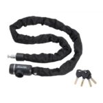 Candado de Cadena Integrado para Bicicleta de φ10 x 1200 mm con 3 Llaves, Candado de Cadena Resistente Antirrobo de Seguridad para Bicicletas, Motocicletas, Scooters, Puertas, Vallas, Portones