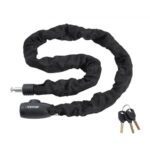 Candado de Cadena Integrado para Bicicleta de φ8 x 1200 mm con 4 Llaves, Candado de Cadena Resistente Antirrobo de Seguridad para Bicicletas, Motocicletas, Scooters, Puertas, Vallas, Portones