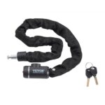 Candado de Cadena Integrado para Bicicleta de φ8 x 880 mm con 2 Llaves, Candado de Cadena Resistente Antirrobo de Seguridad para Bicicletas, Motocicletas, Scooters, Puertas, Vallas, Portones