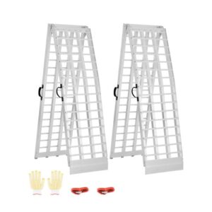 Rampas de Aluminio 2 Piezas Rampas Resistentes, Carga de 907 kg, Rampa de Carga Estable Universal con Asas, Aptas para ATV, UTV, Motocicletas, Bicicletas Eléctricas, 3050 x 450 x 50 mm