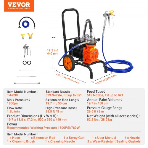 diaphragm airless spraying machine f6 4