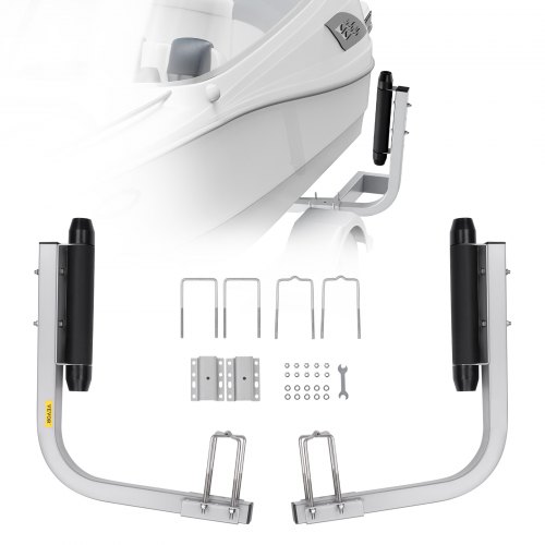 Guía de Lanzamiento con Ruedas 52 cm para Remolque de Barco Pequeño – Acero Galvanizado Ajustable