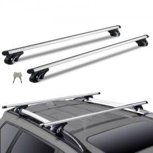 Barras Transversales de Aluminio con Cerradura para Rieles Elevados, 90 kg