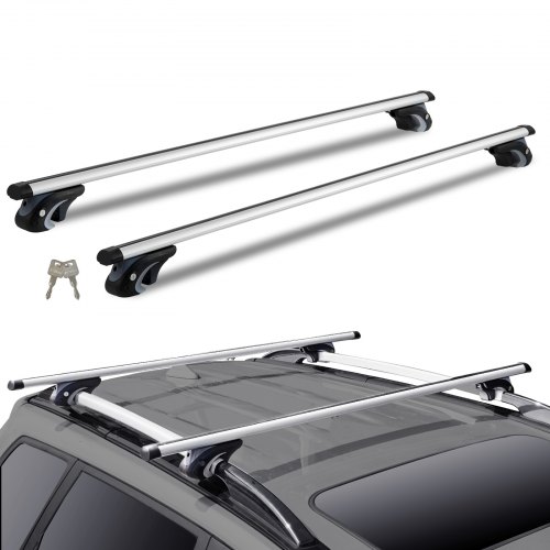 Barras Transversales de Aluminio con Cerradura para Rieles Elevados, 90 kg